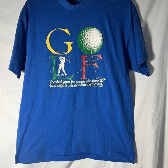 Vintage single‎ stitch golf parody shirt- peacock size xl - Picture 1 of 7
